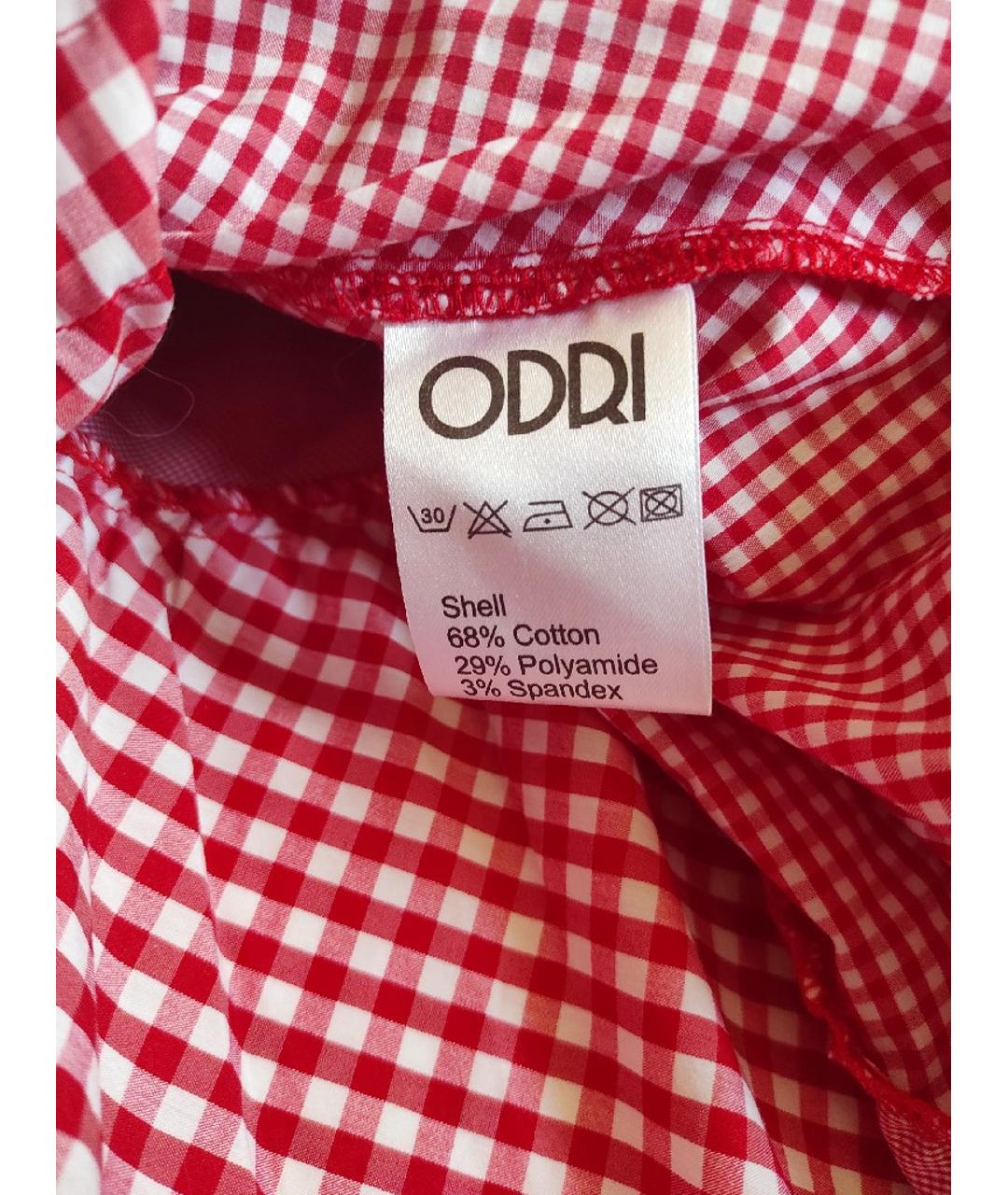 ODRI Красная хлопковая юбка миди, фото 5