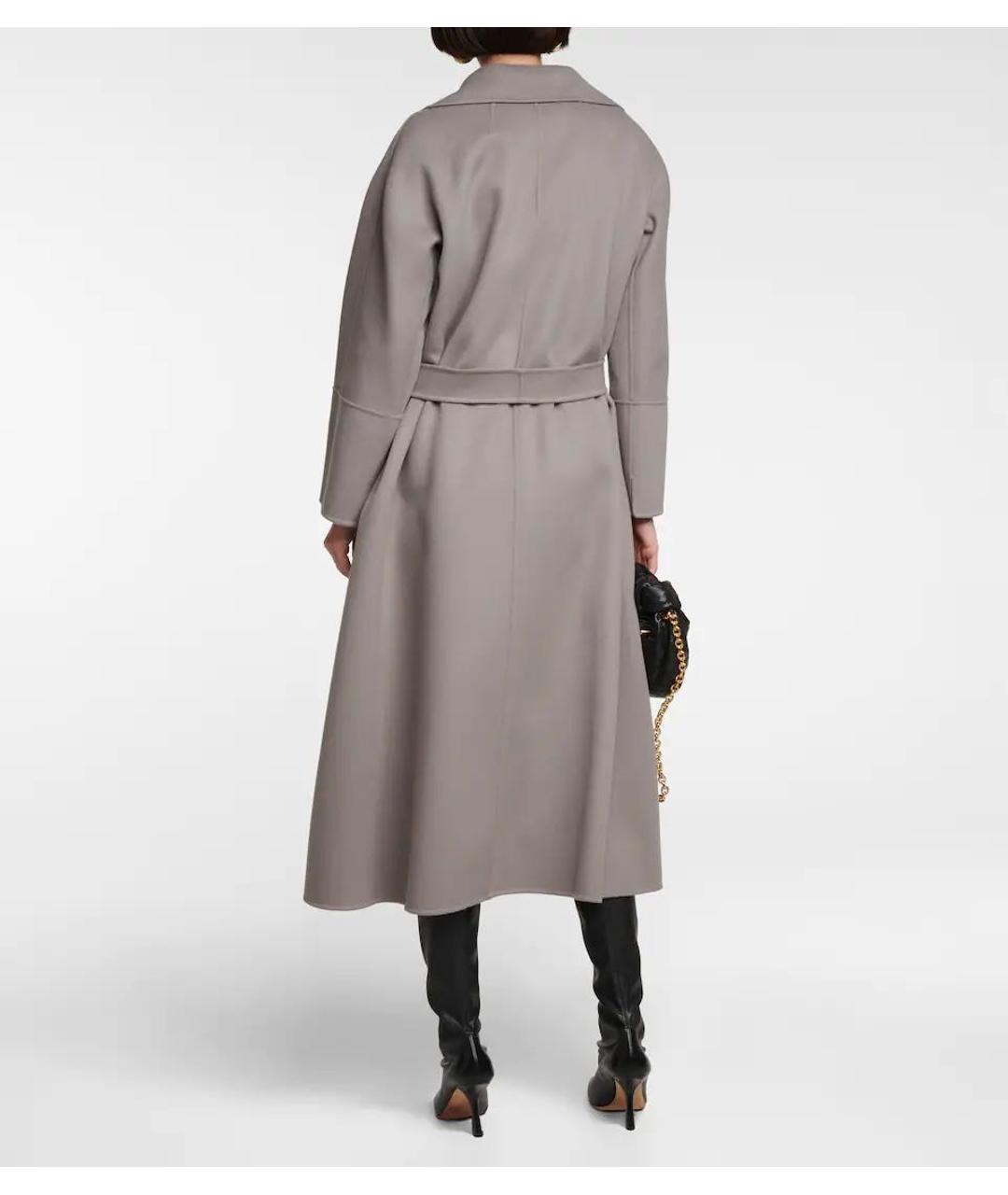 'S MAX MARA Антрацитовое шерстяное пальто, фото 7
