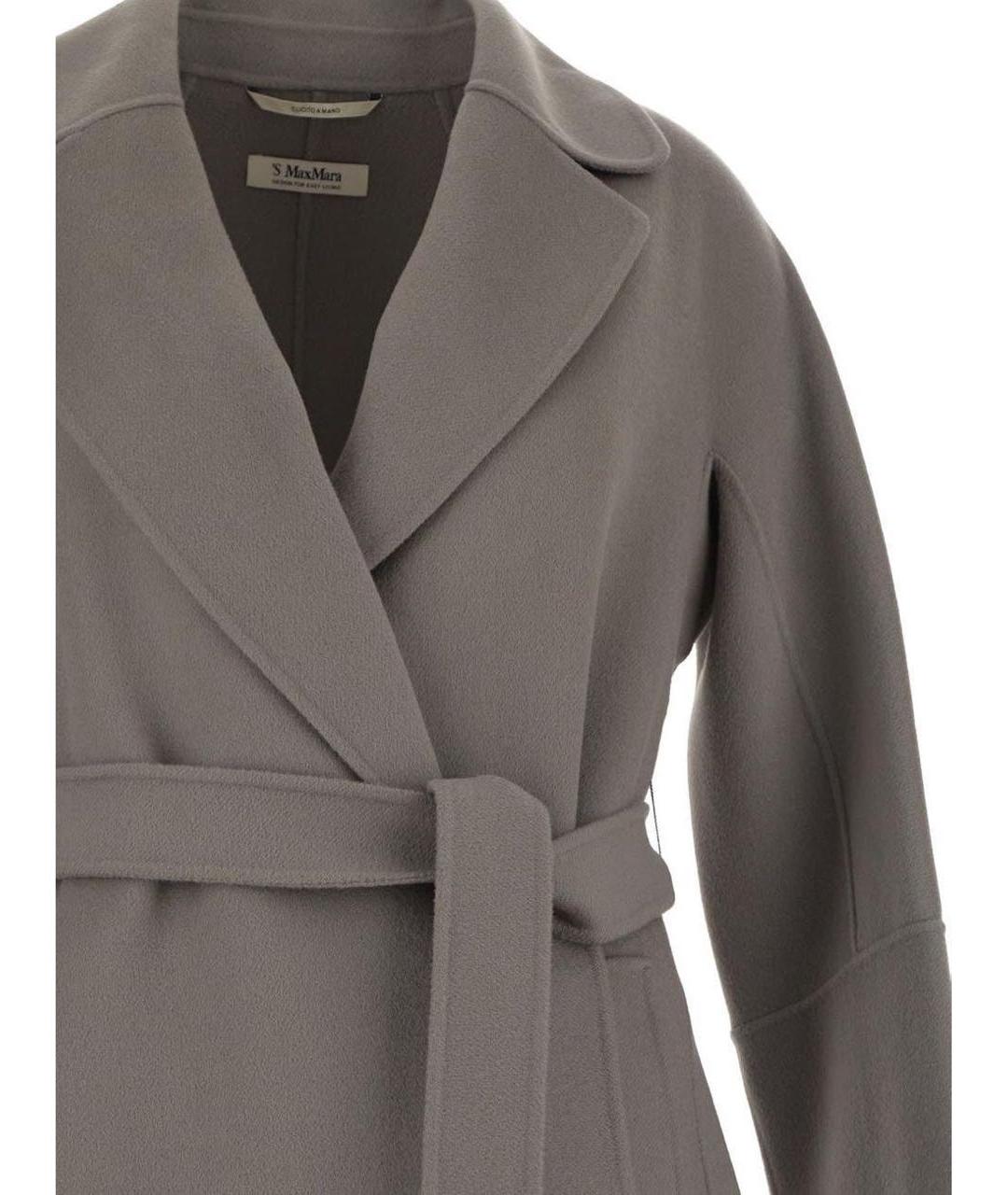'S MAX MARA Антрацитовое шерстяное пальто, фото 4
