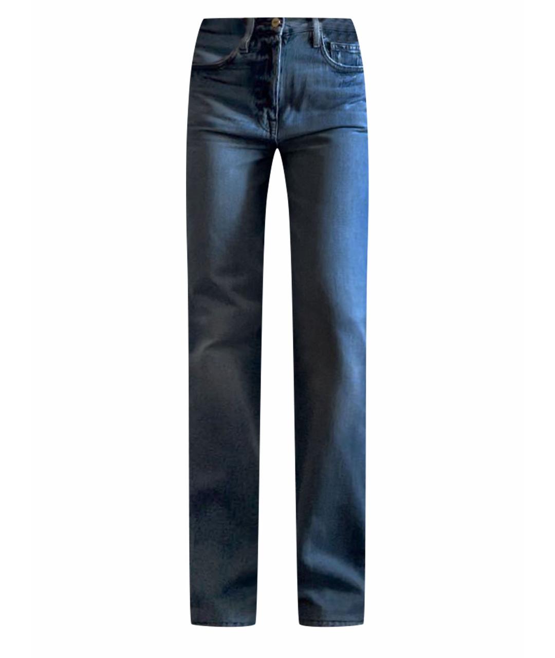 FRAME Голубые хлопковые прямые джинсы, фото 1