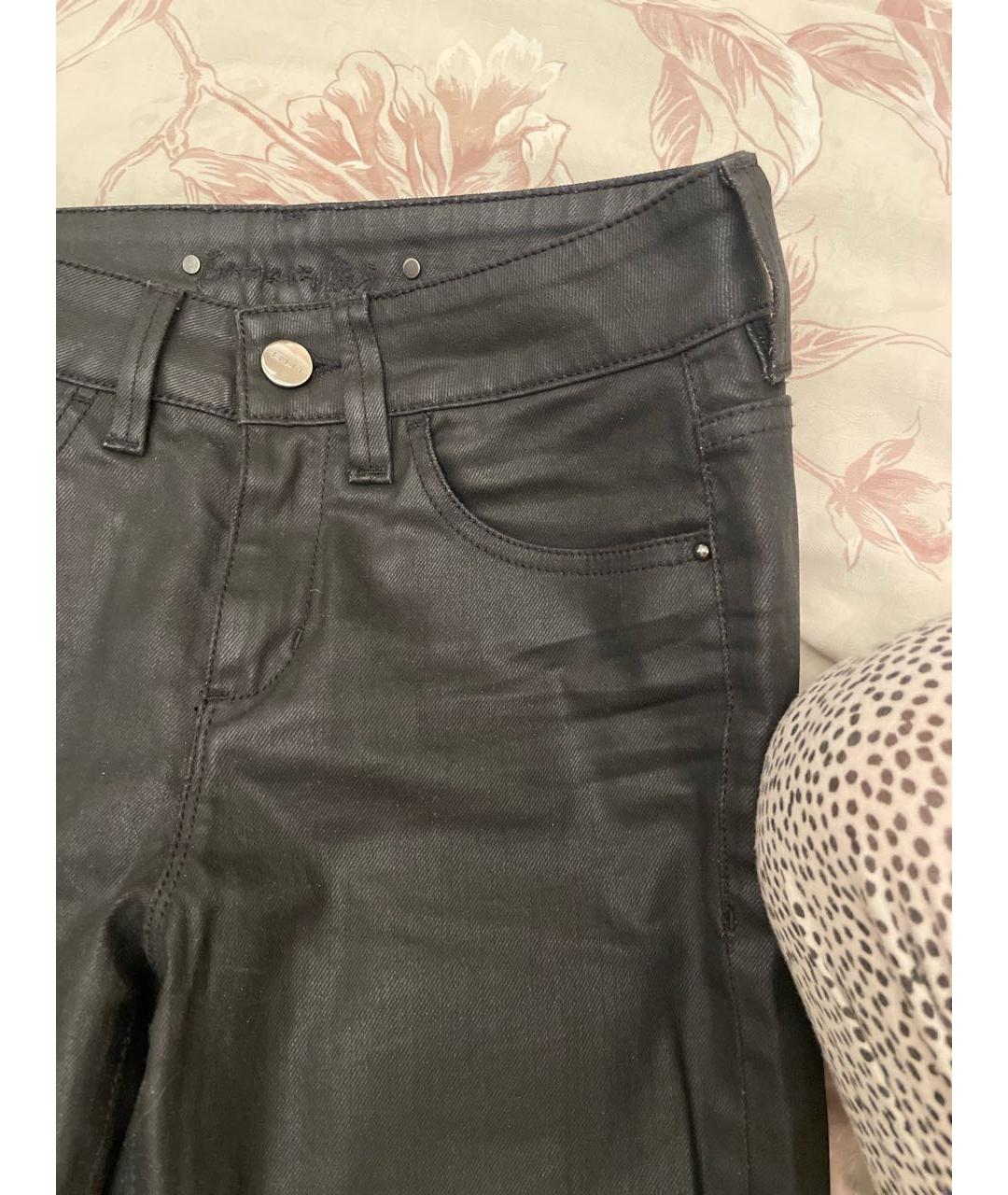 BARBARA BUI Черные хлопко-эластановые джинсы слим, фото 4