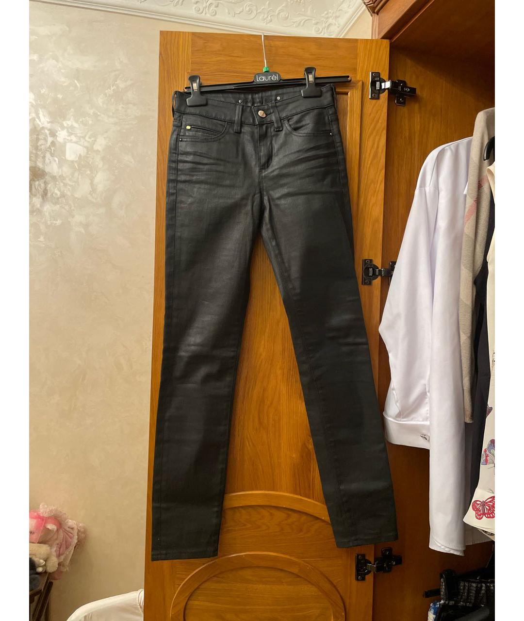 BARBARA BUI Черные хлопко-эластановые джинсы слим, фото 5