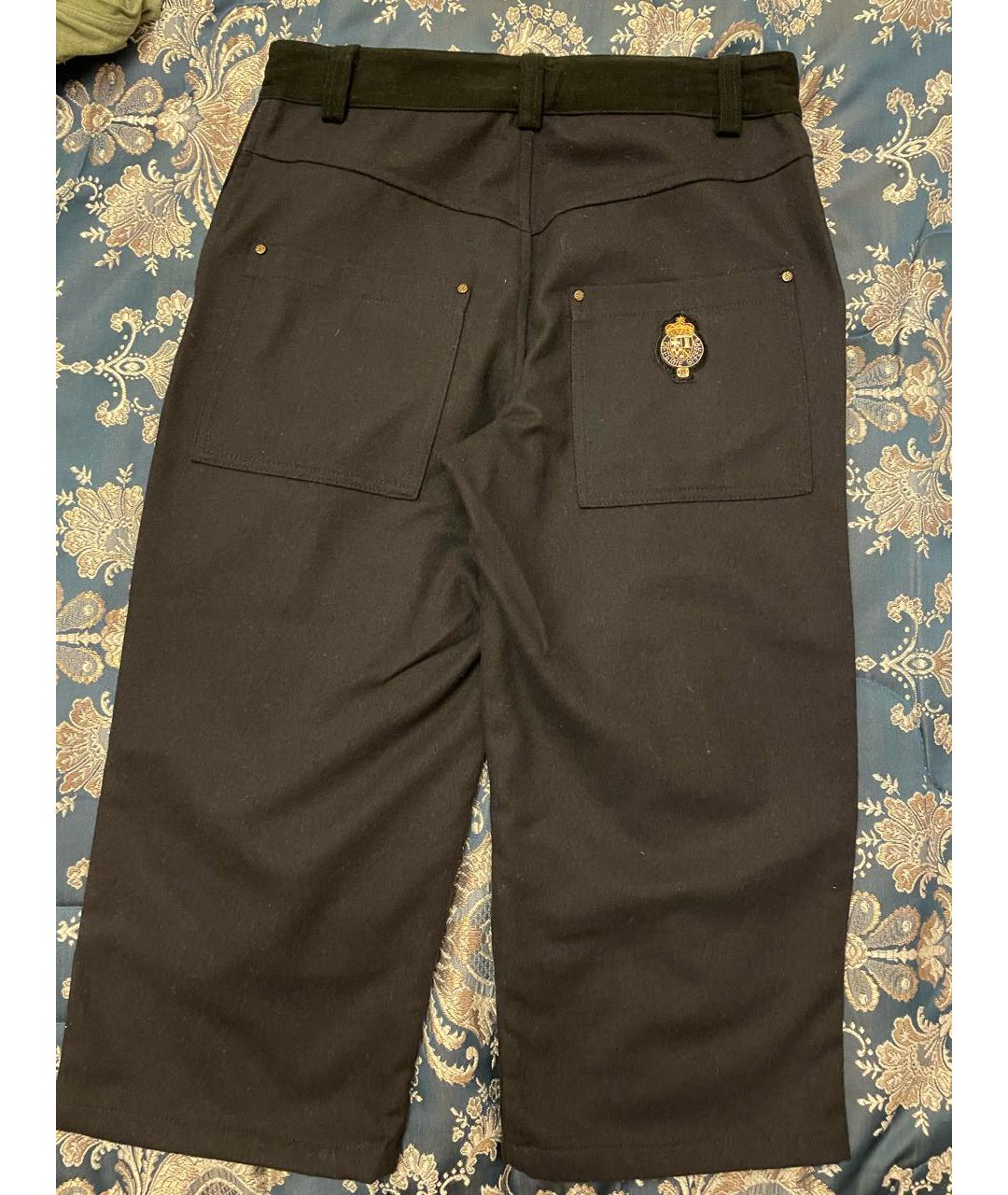 GIANFRANCO FERRE Антрацитовые шерстяные брюки и шорты, фото 2