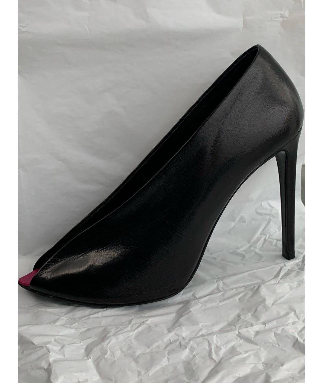 BALENCIAGA Черные кожаные туфли, фото 9