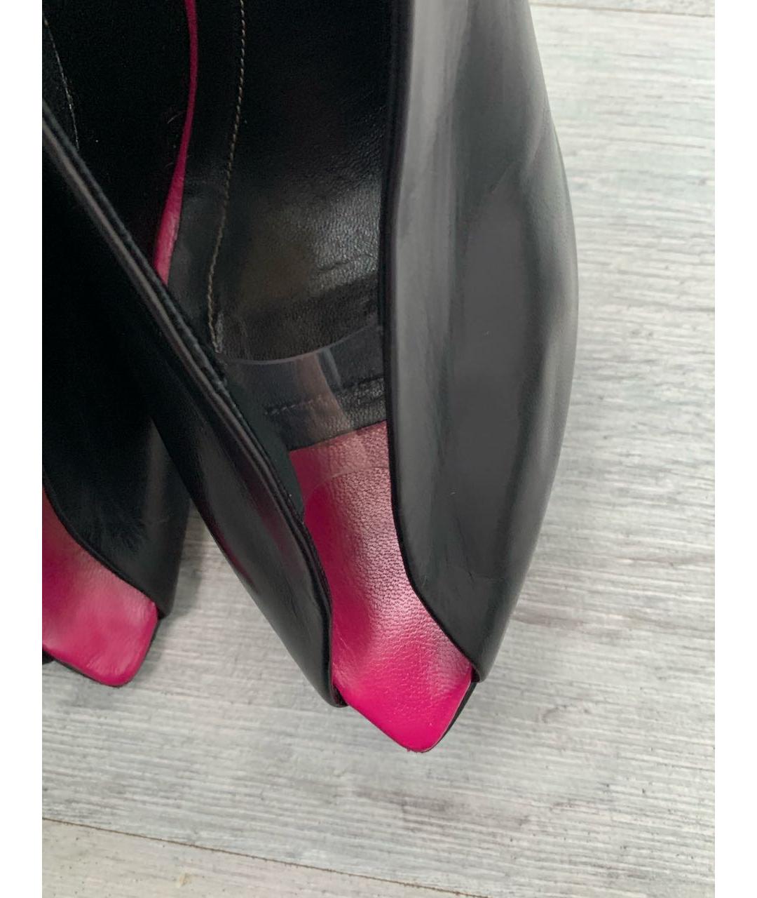 BALENCIAGA Черные кожаные туфли, фото 6