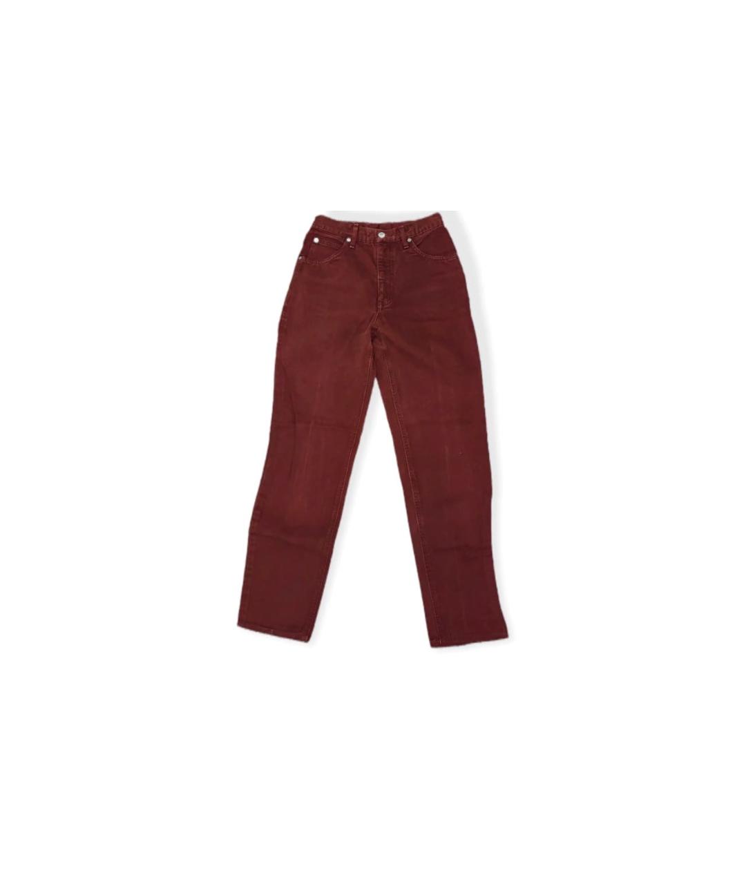 EDWIN Красные хлопковые прямые джинсы, фото 9