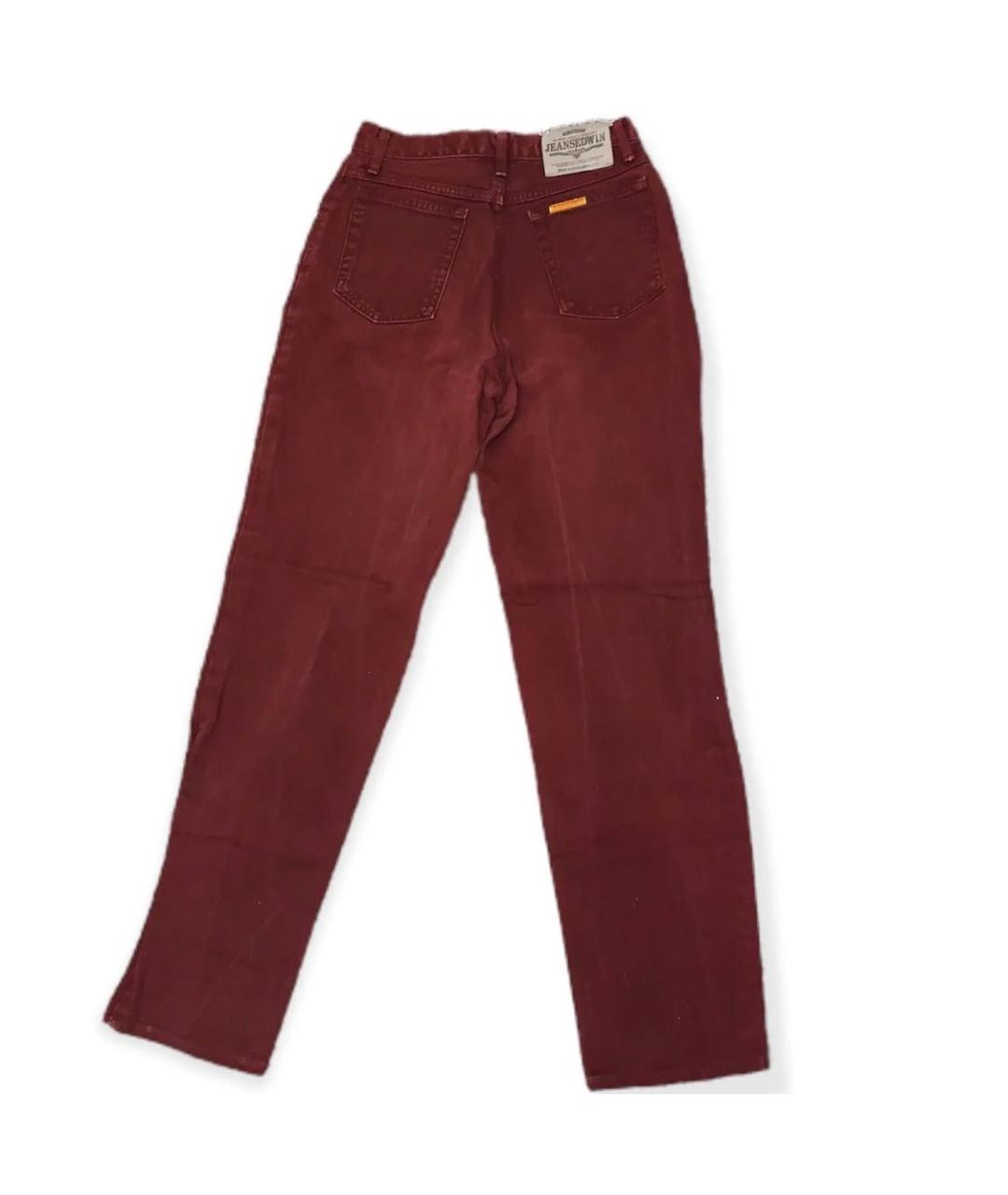 EDWIN Красные хлопковые прямые джинсы, фото 2