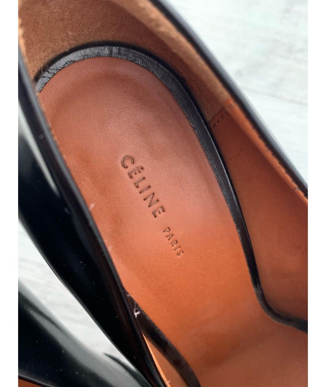 CELINE PRE-OWNED Черные кожаные туфли, фото 6