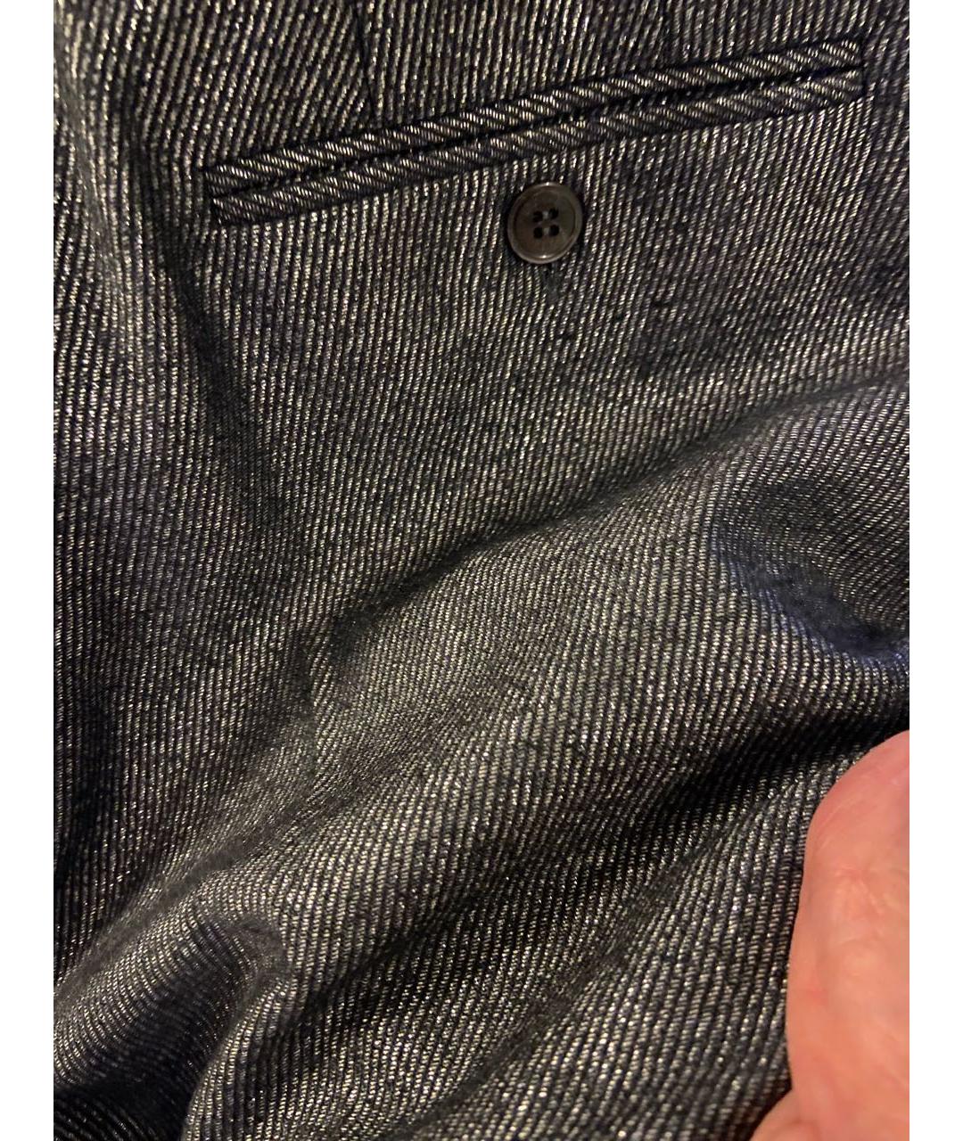 MICHAEL KORS Серебряные вискозные прямые брюки, фото 3