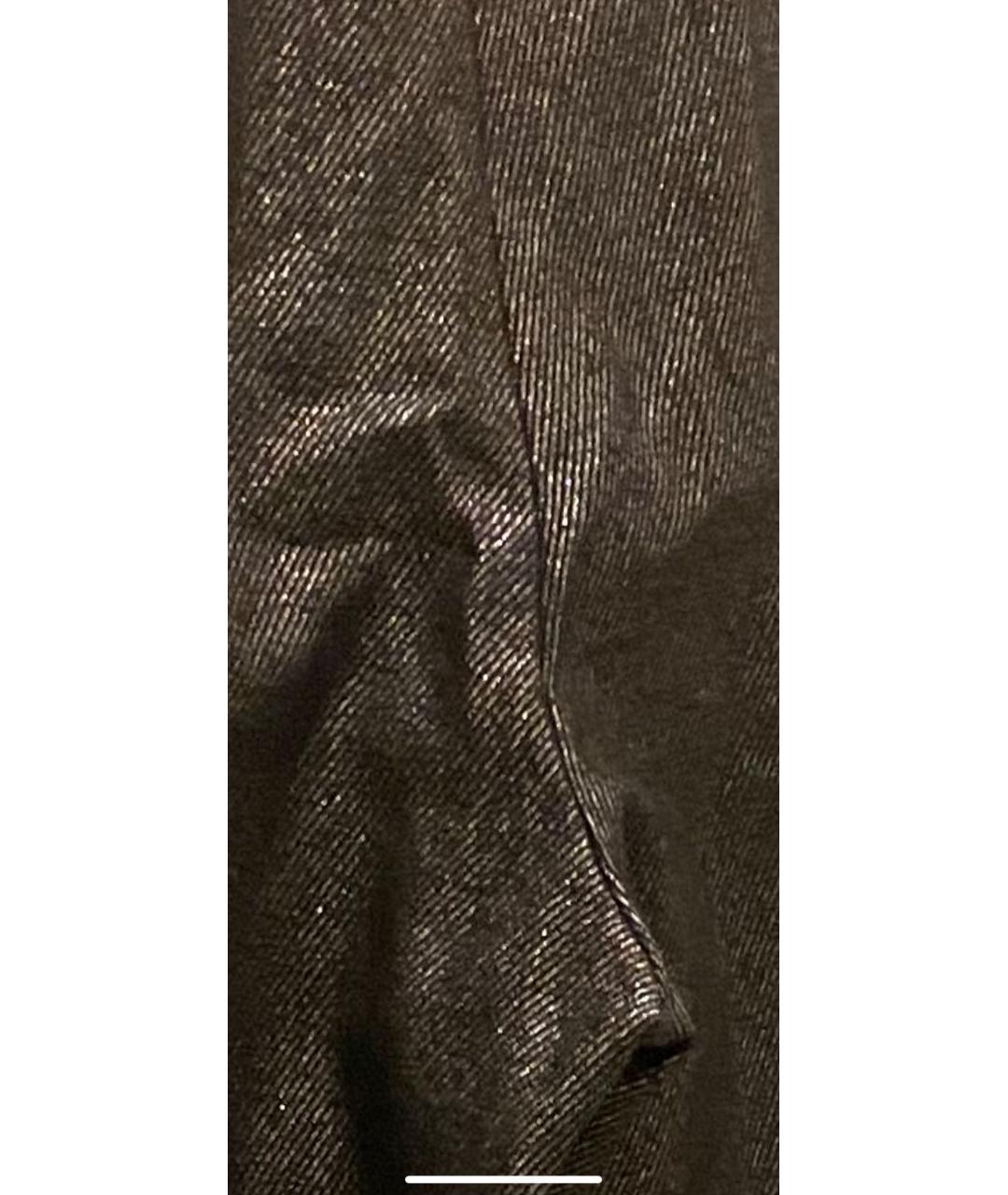 MICHAEL KORS Серебряные вискозные прямые брюки, фото 4