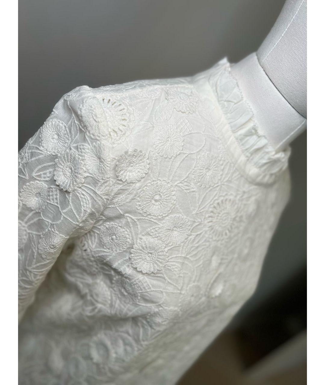 BONPOINT Белая хлопковая блузы, фото 7