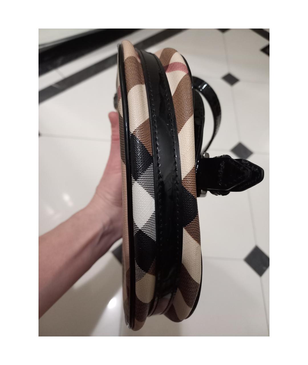 BURBERRY Бежевая сумка через плечо из искусственной кожи, фото 3