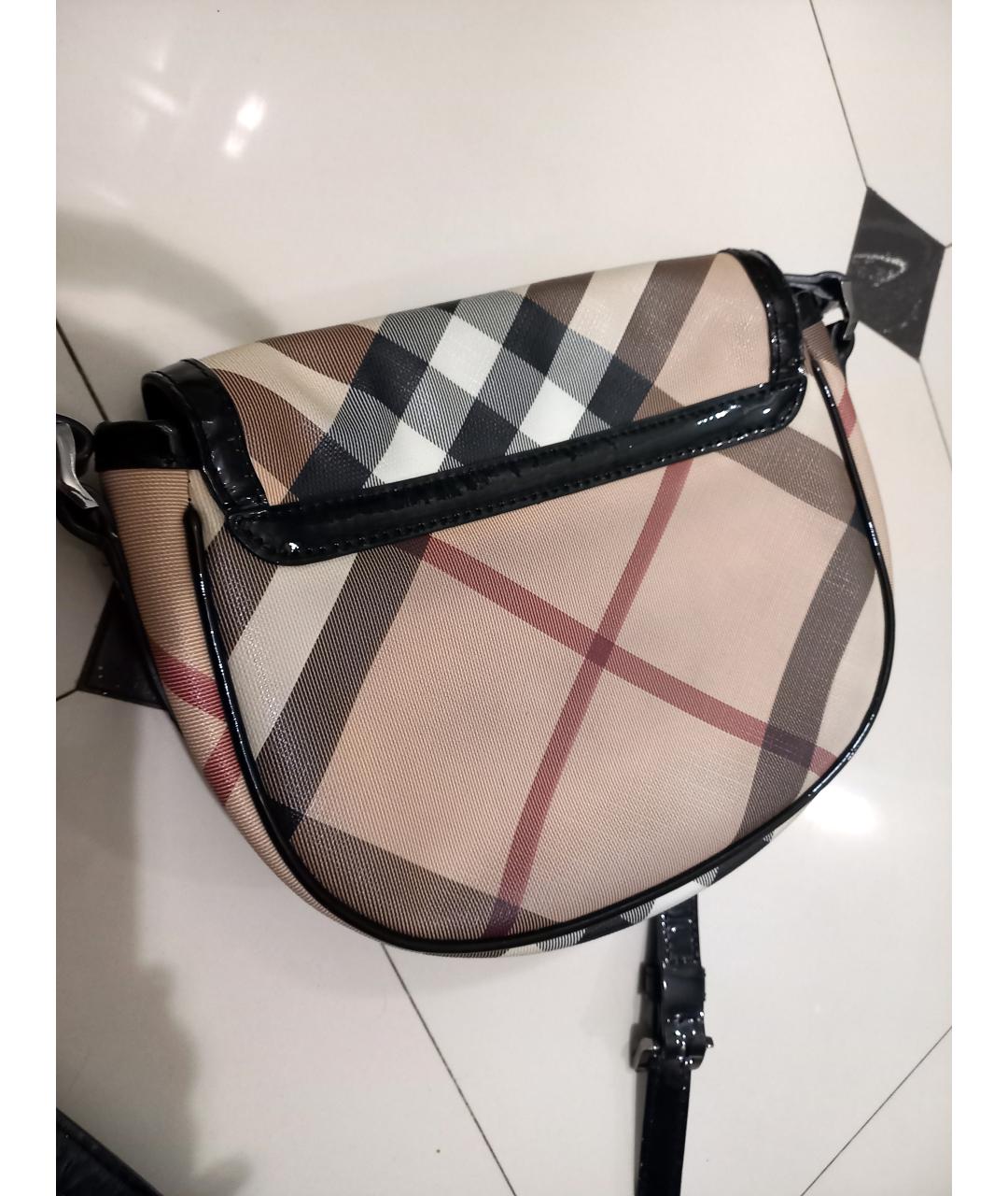 BURBERRY Бежевая сумка через плечо из искусственной кожи, фото 2