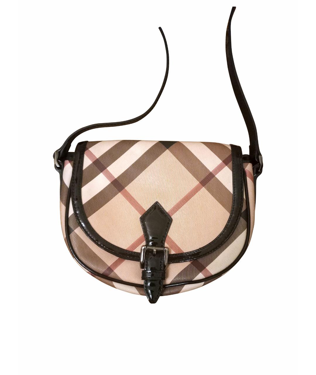 BURBERRY Бежевая сумка через плечо из искусственной кожи, фото 1