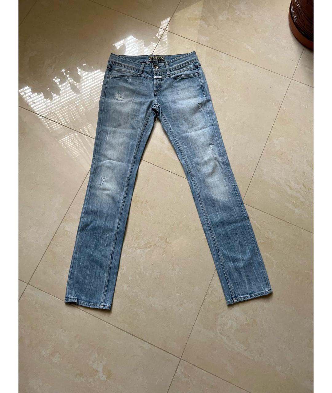 CLOSED Голубые хлопковые прямые джинсы, фото 7
