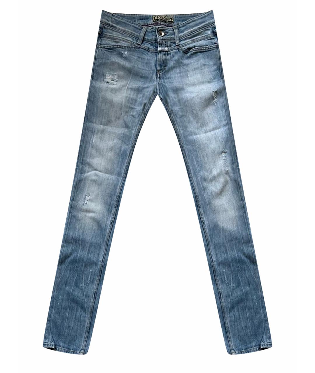 CLOSED Голубые хлопковые прямые джинсы, фото 1