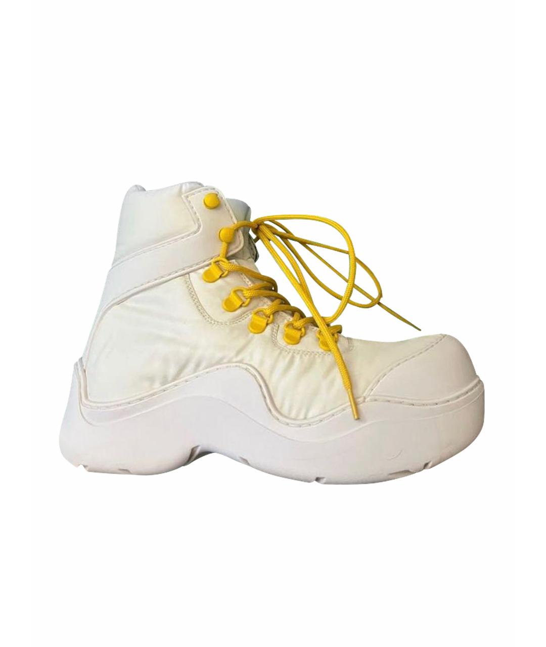 BOTTEGA VENETA Белые текстильные ботинки, фото 1