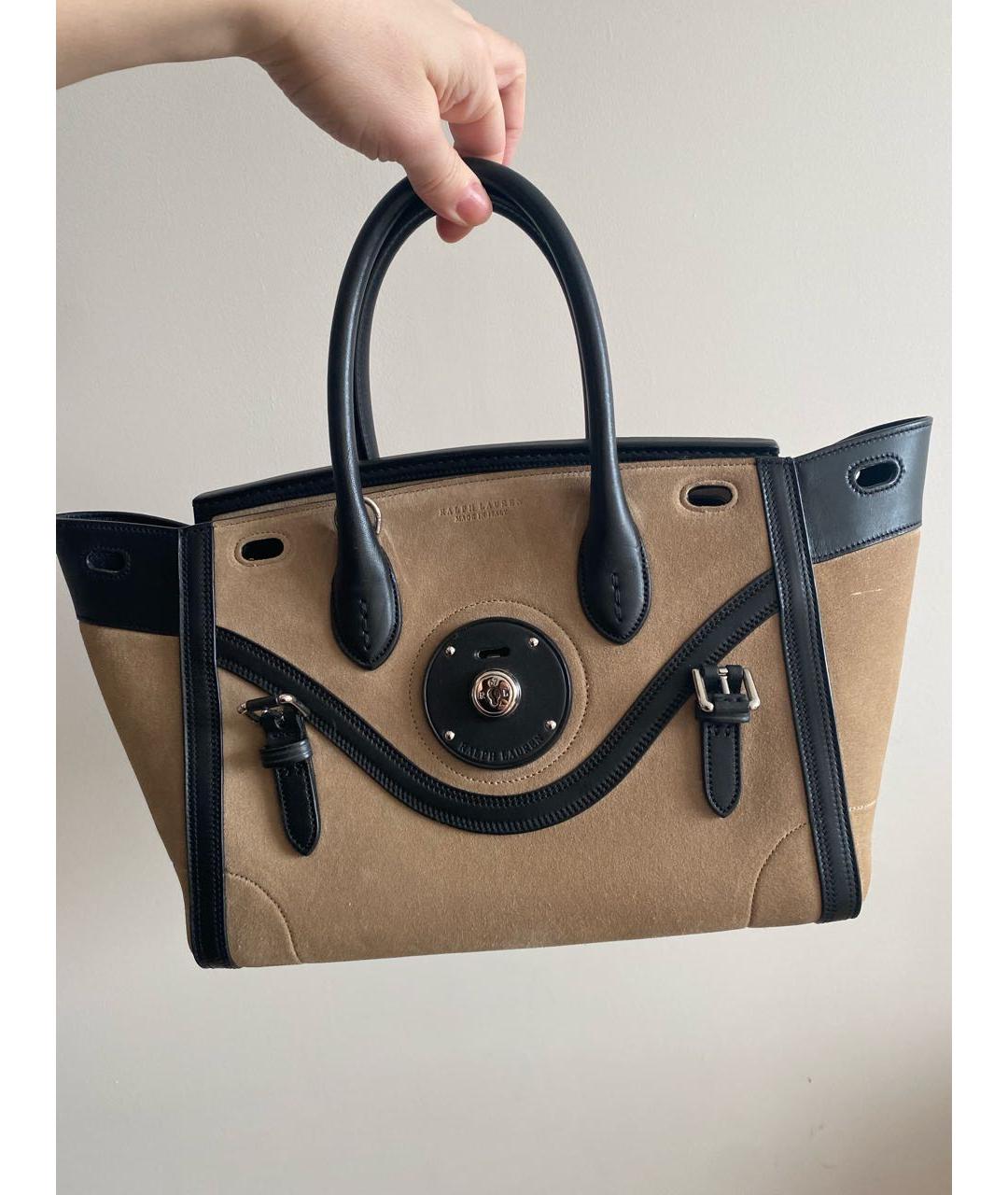 RALPH LAUREN Мульти кожаная сумка тоут, фото 5