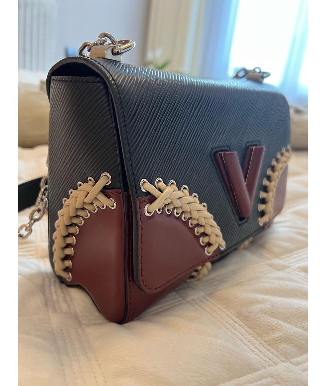 LOUIS VUITTON Черная кожаная сумка через плечо, фото 2