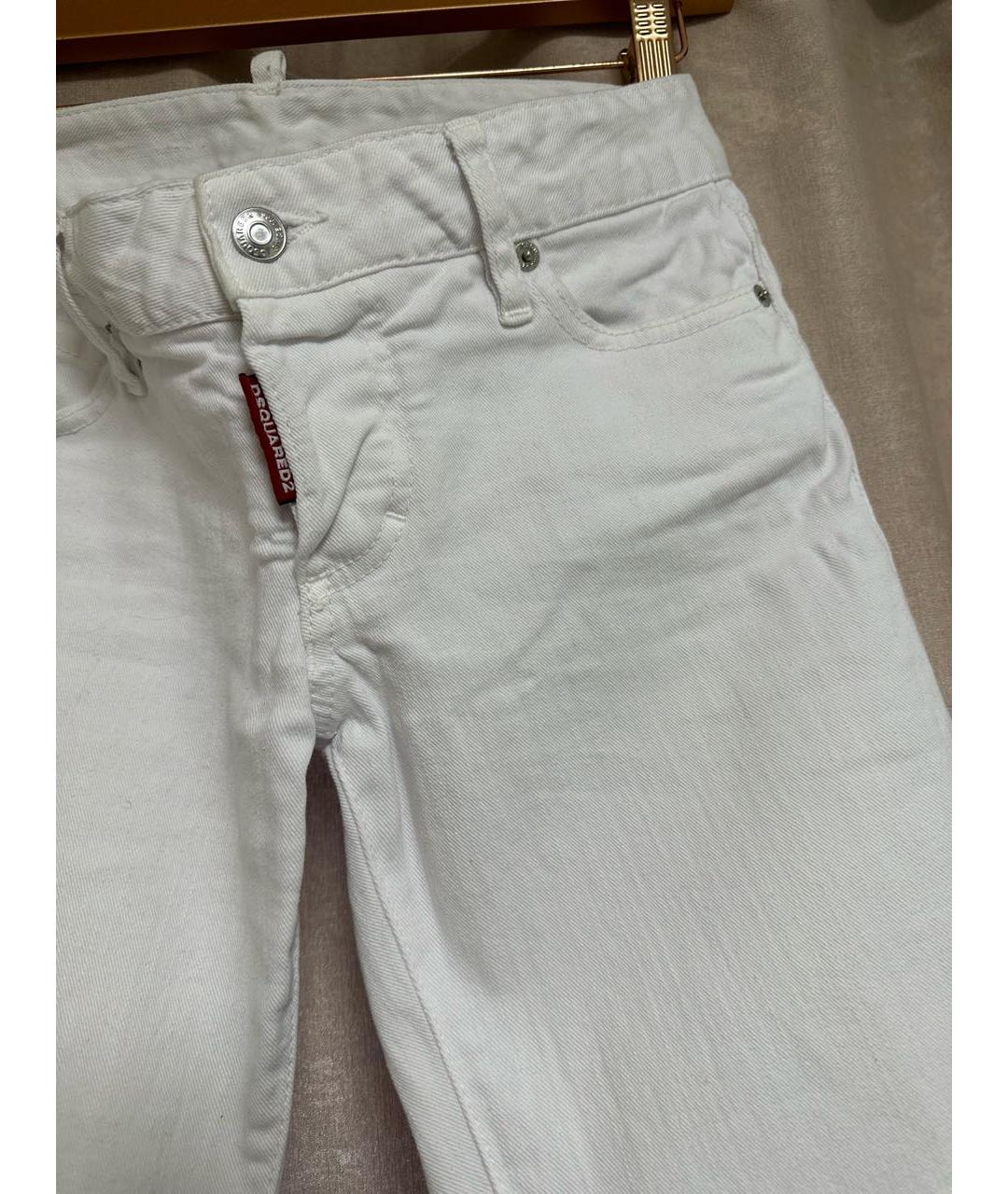 DSQUARED2 Бирюзовые хлопко-эластановые джинсы слим, фото 4