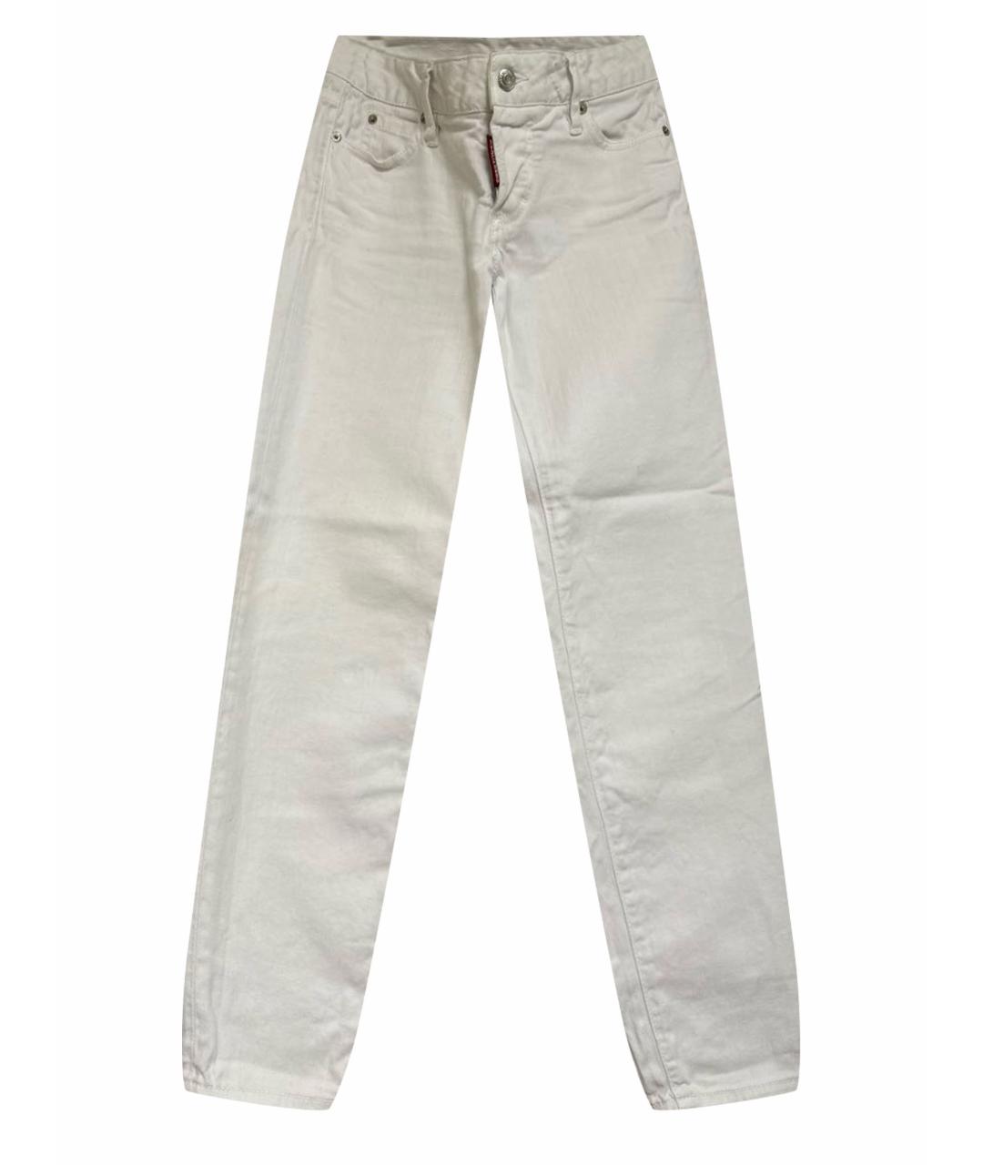 DSQUARED2 Бирюзовые хлопко-эластановые джинсы слим, фото 1