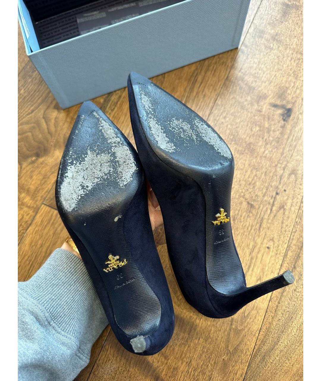 PRADA Синие замшевые туфли, фото 5