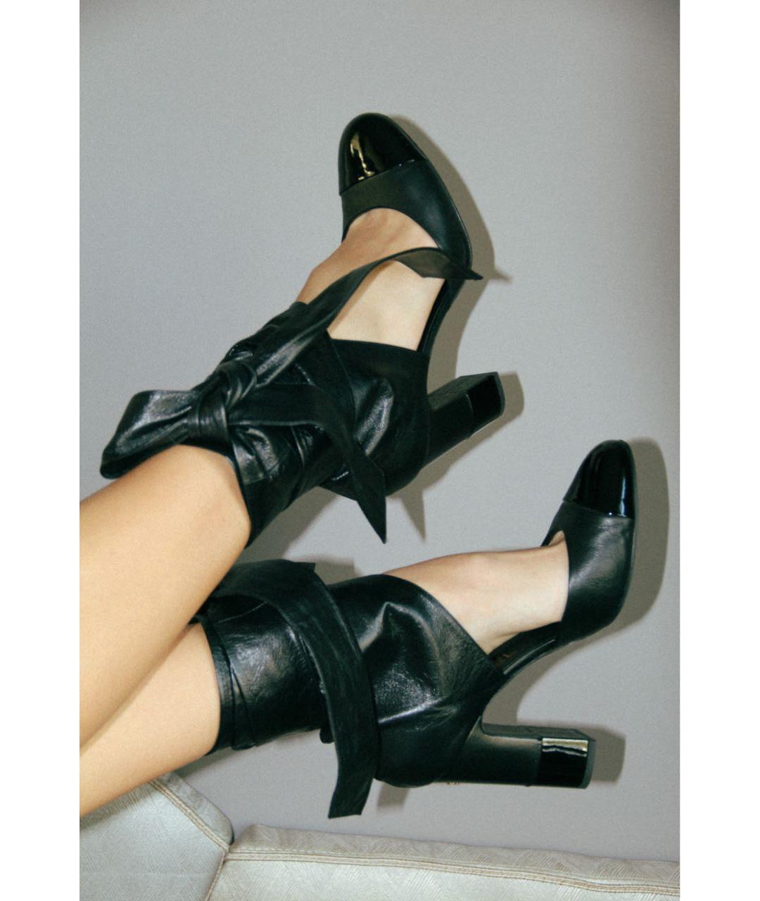 CHANEL PRE-OWNED Черные кожаные туфли, фото 7