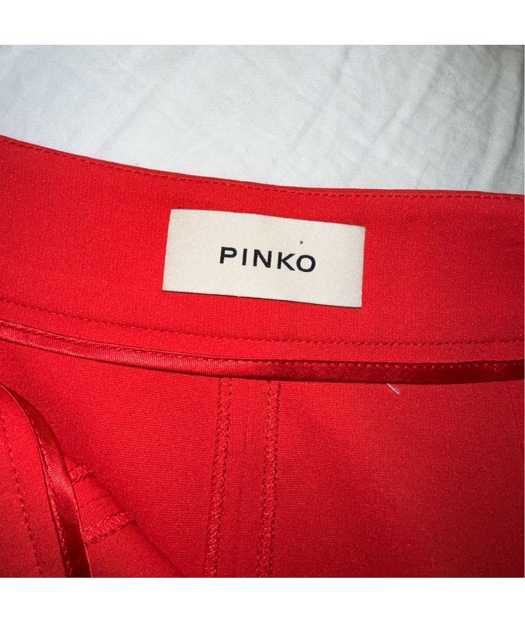 PINKO Красная вискозная юбка мини, фото 3