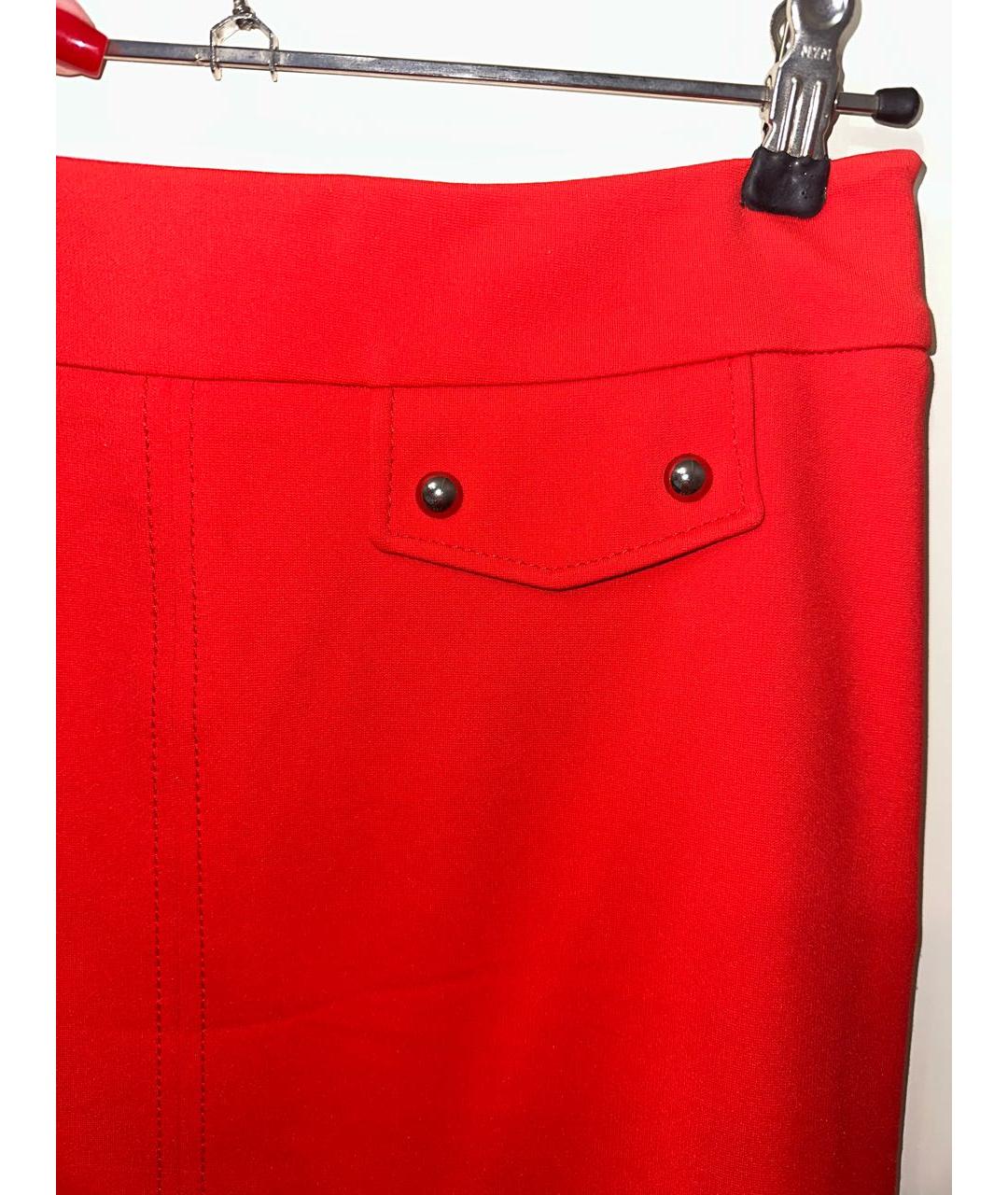PINKO Красная вискозная юбка мини, фото 2