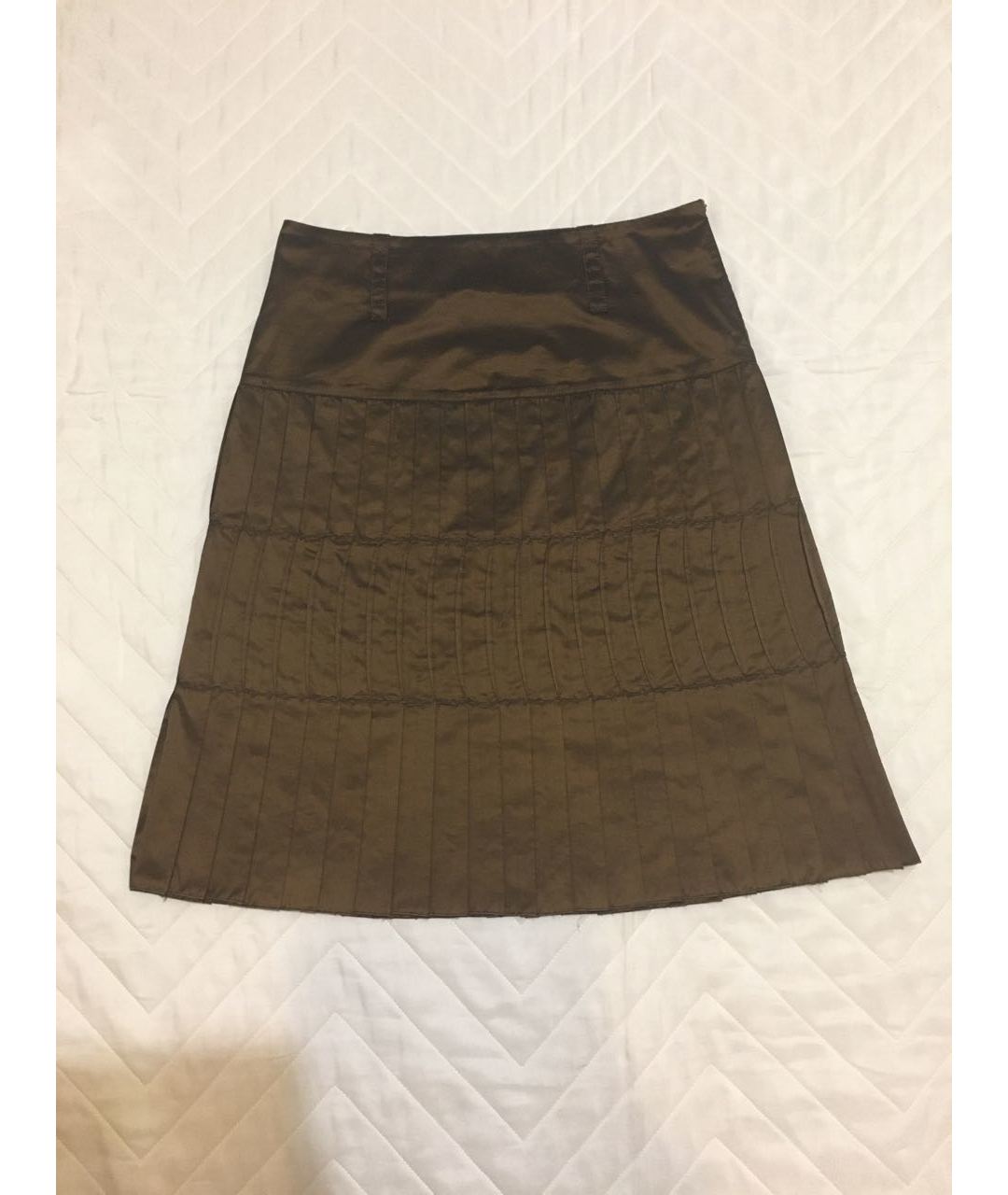 PESERICO Коричневая полиэстеровая юбка миди, фото 9