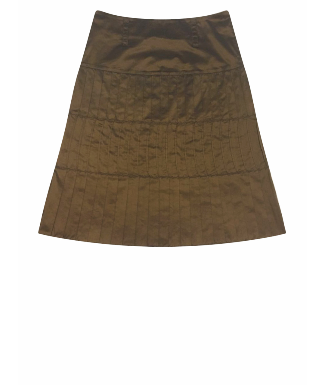 PESERICO Коричневая полиэстеровая юбка миди, фото 1