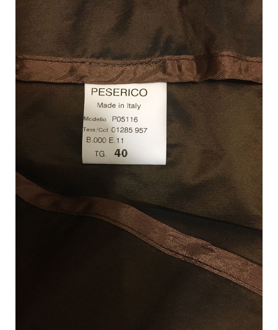 PESERICO Коричневая полиэстеровая юбка миди, фото 6