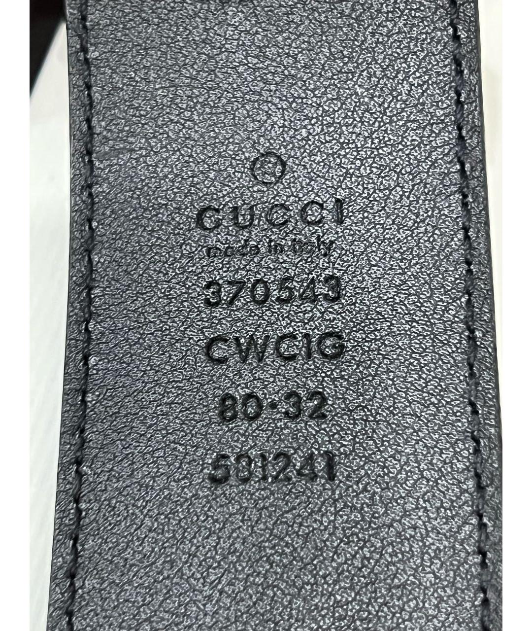 GUCCI Черный кожаный ремень, фото 4