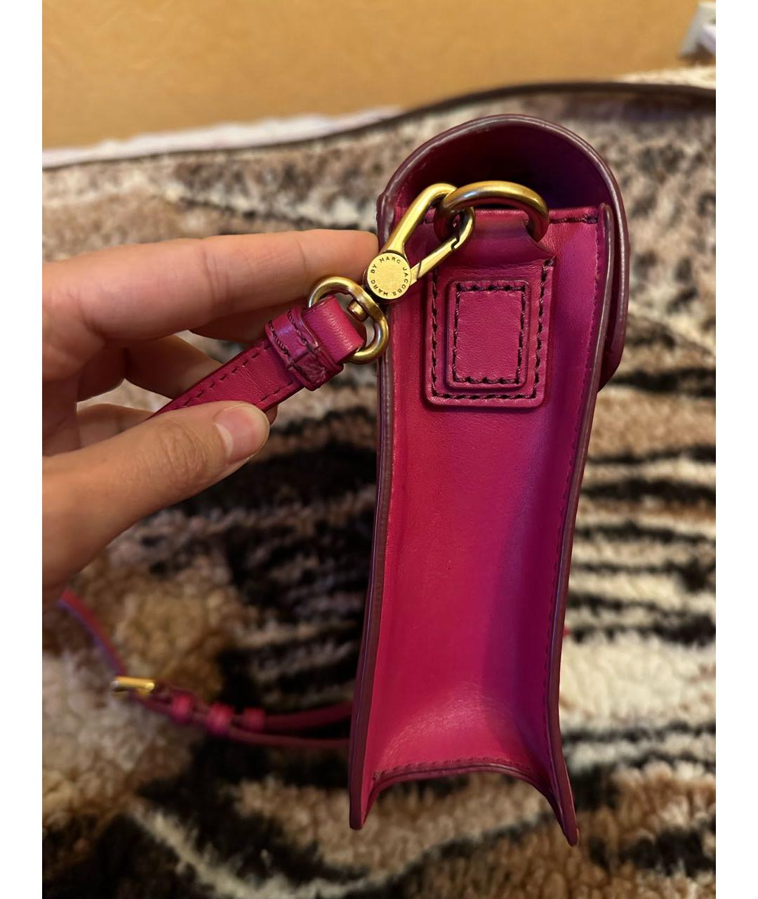 MARC JACOBS Фуксия кожаная сумка через плечо, фото 8