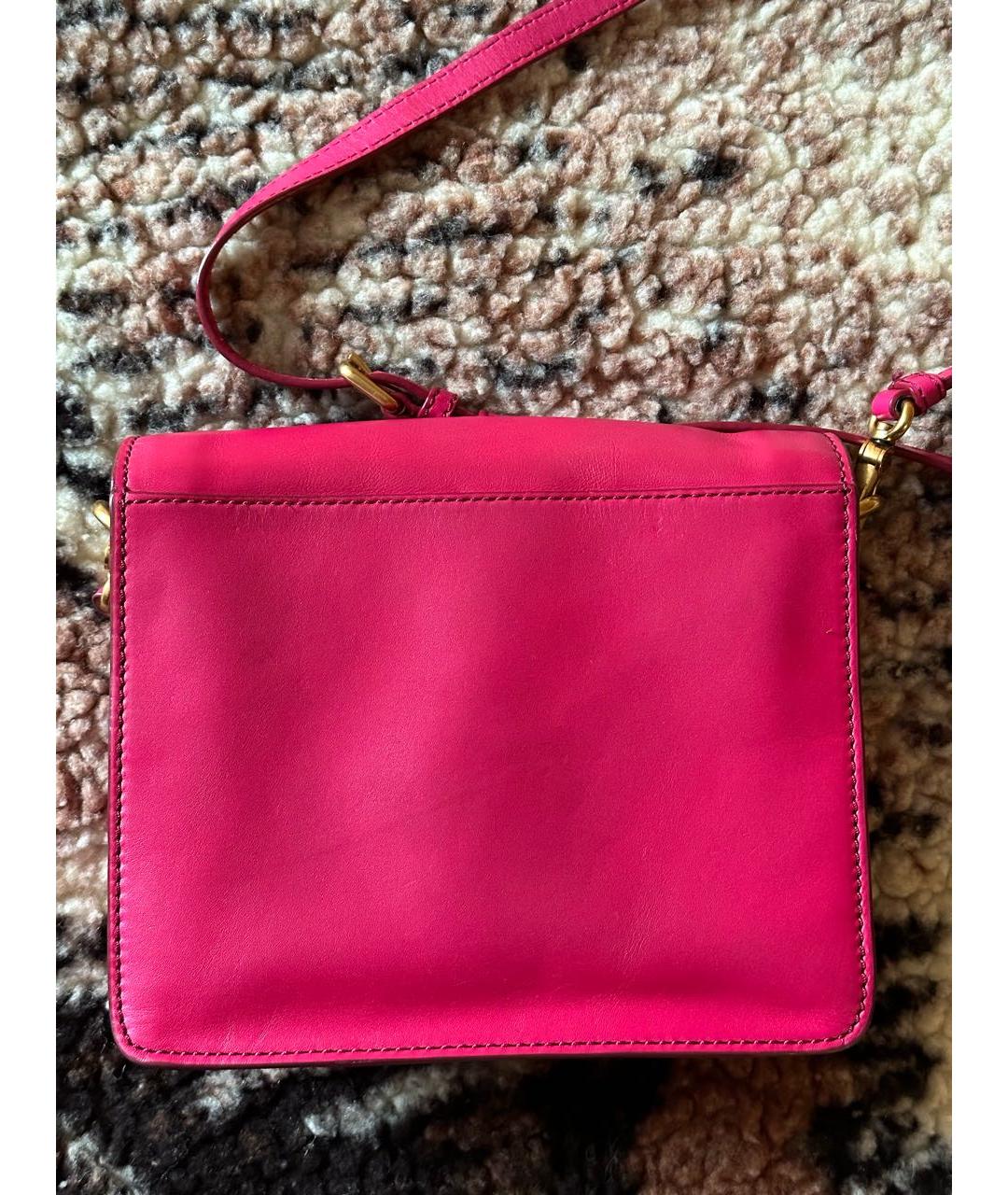 MARC JACOBS Фуксия кожаная сумка через плечо, фото 4