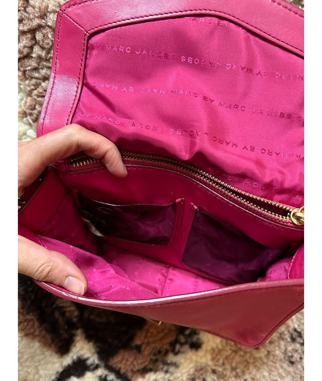 MARC JACOBS Фуксия кожаная сумка через плечо, фото 2