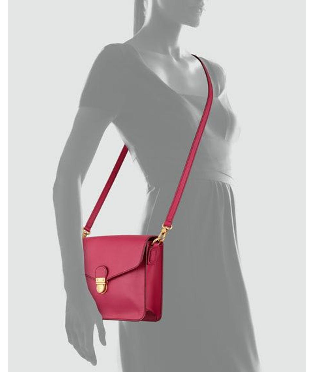 MARC JACOBS Фуксия кожаная сумка через плечо, фото 3