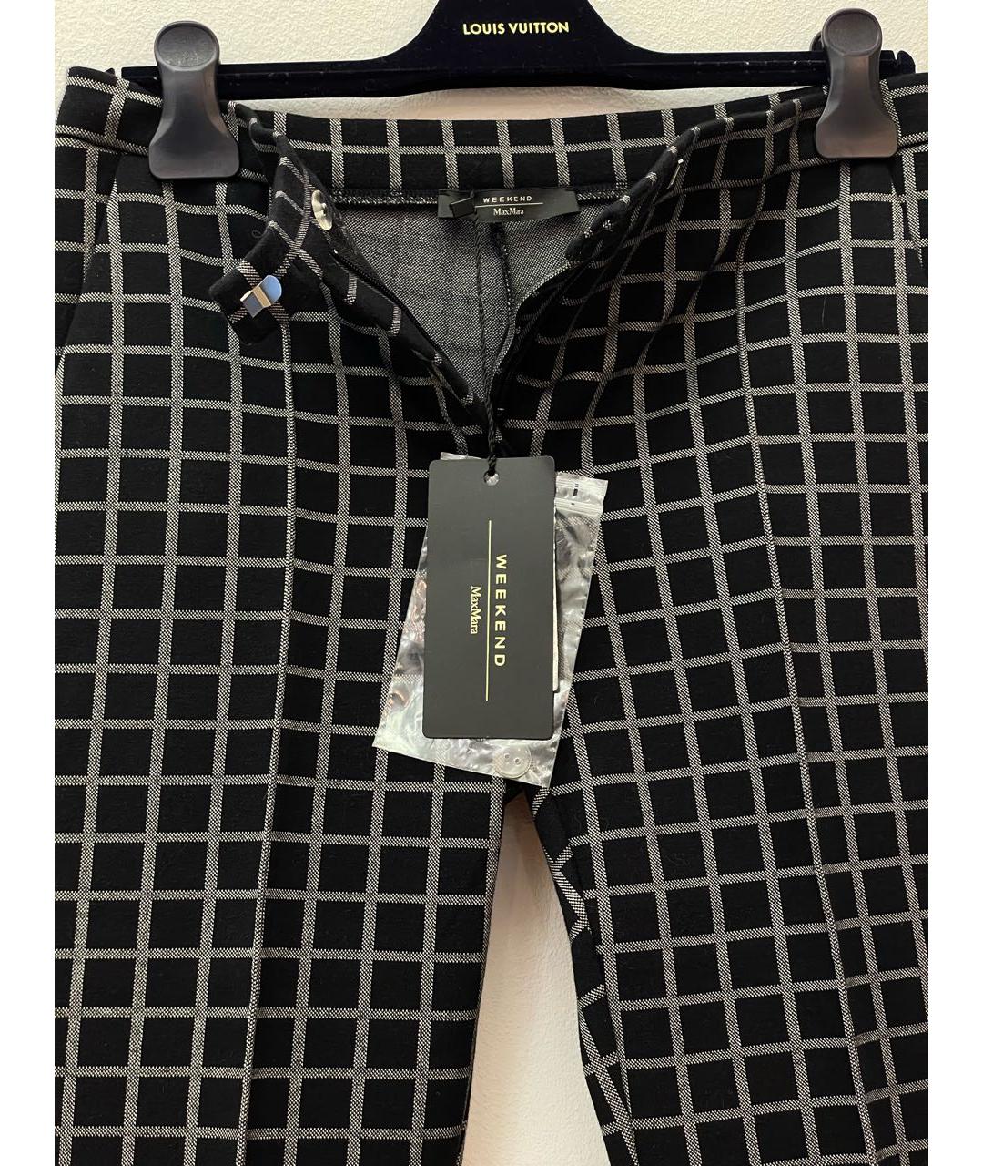 WEEKEND MAX MARA Черные шерстяные брюки узкие, фото 2