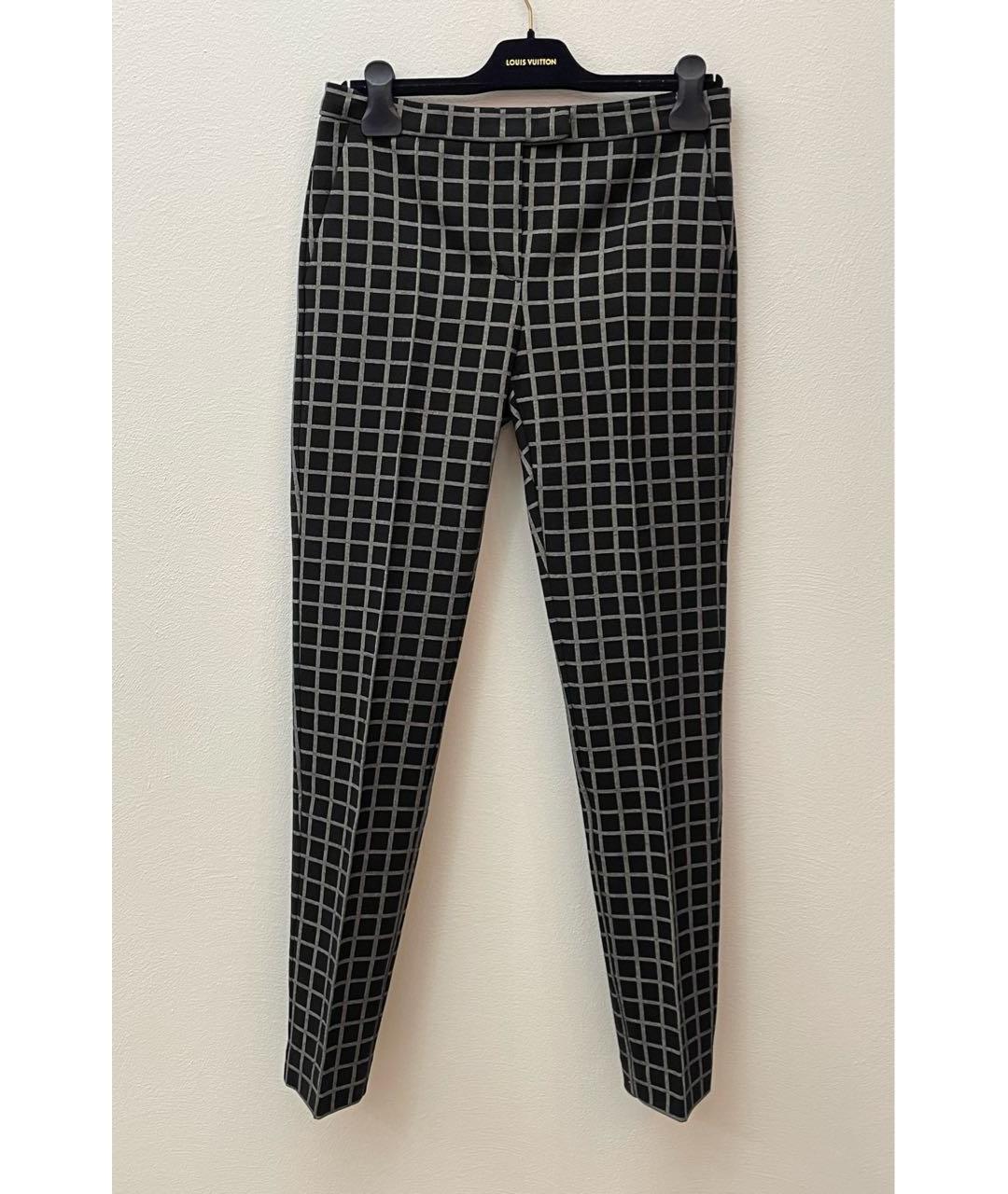 WEEKEND MAX MARA Черные шерстяные брюки узкие, фото 4