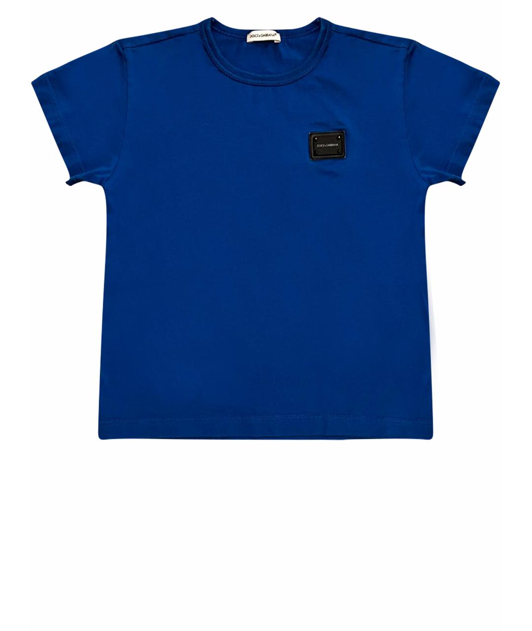 DOLCE&GABBANA Синяя хлопковая детская футболка, фото 1