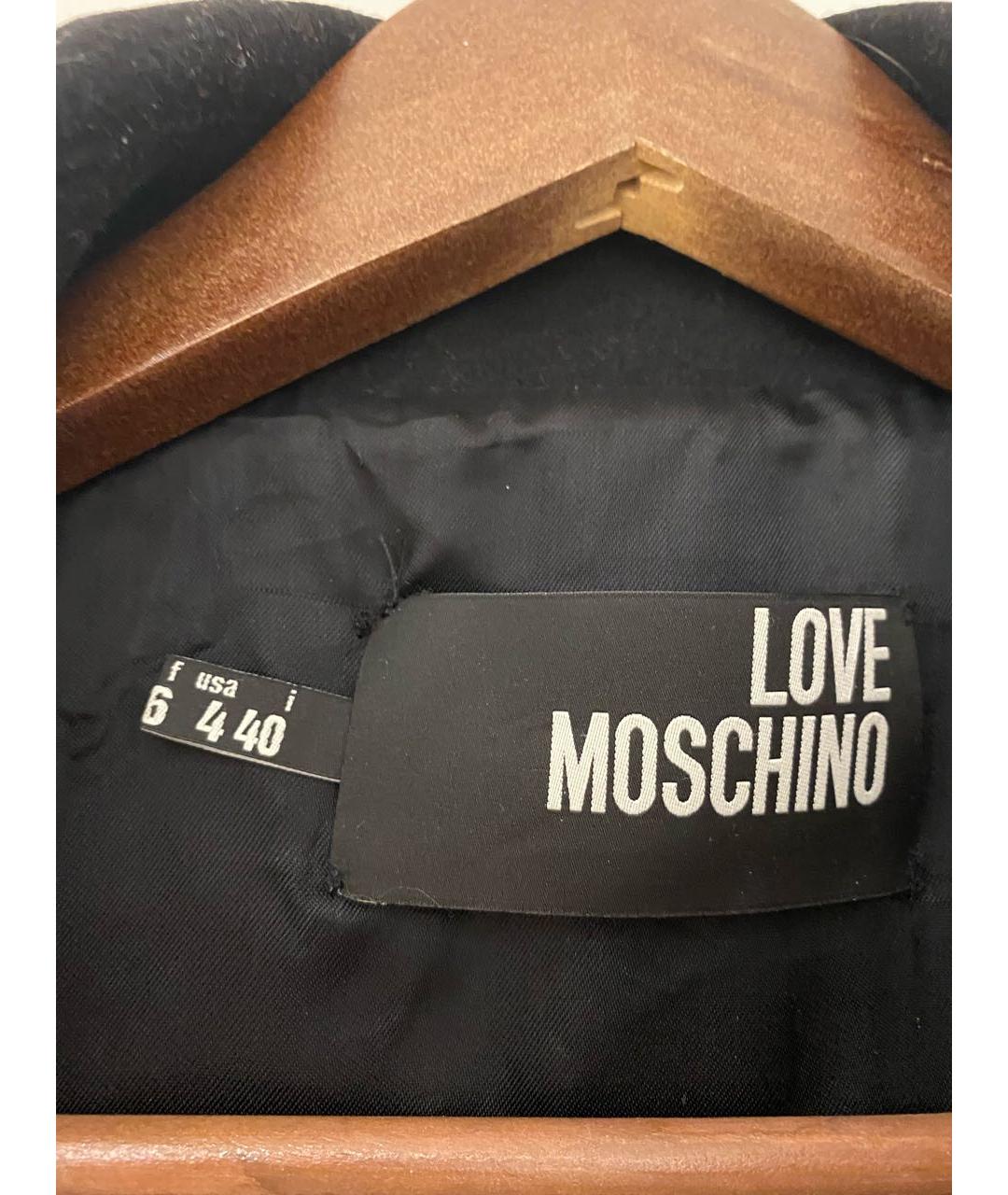 LOVE MOSCHINO Черное пальто, фото 4