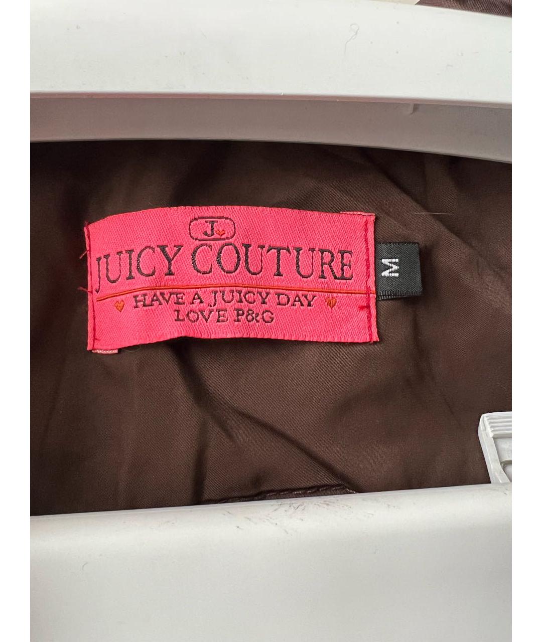 JUICY COUTURE Коричневая полиэстеровая куртка, фото 3