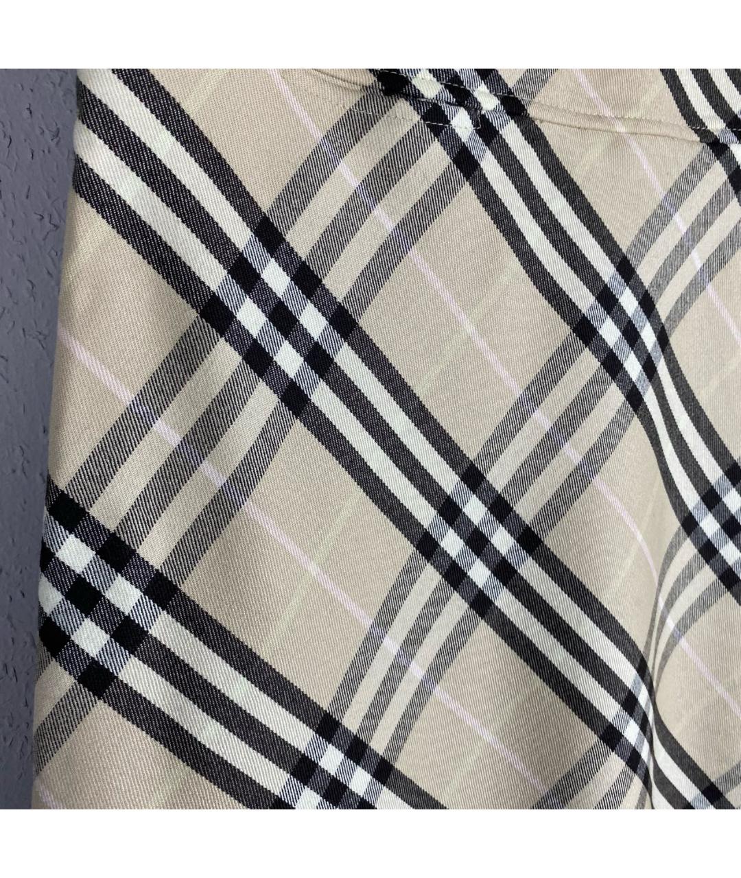 BURBERRY Мульти шерстяная юбка миди, фото 2