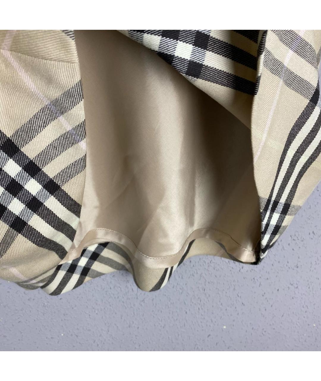 BURBERRY Мульти шерстяная юбка миди, фото 5
