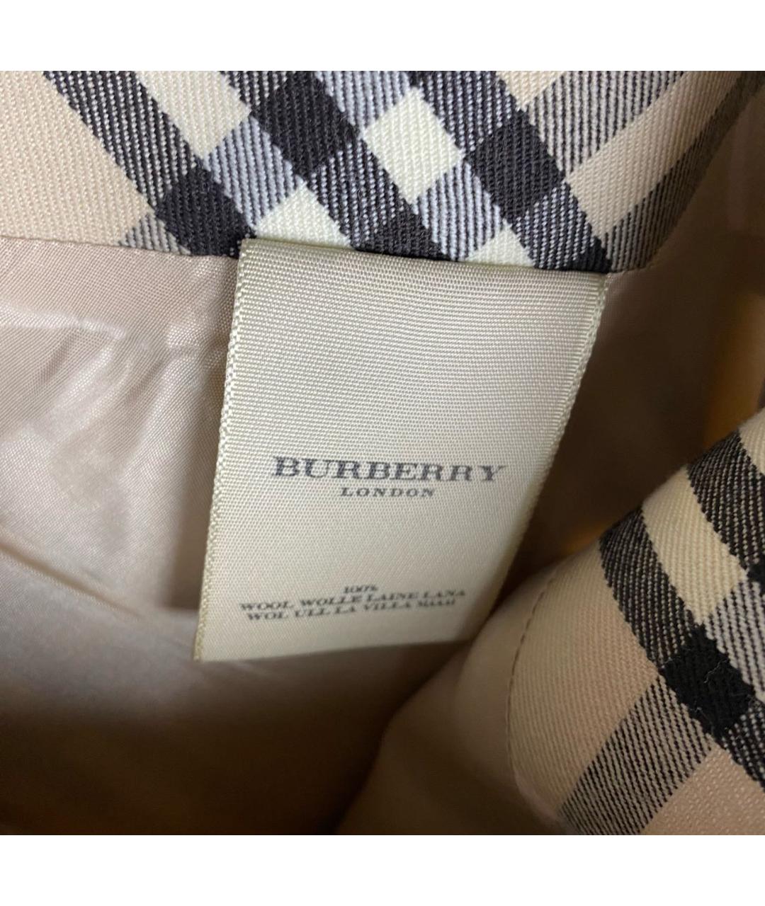 BURBERRY Мульти шерстяная юбка миди, фото 7