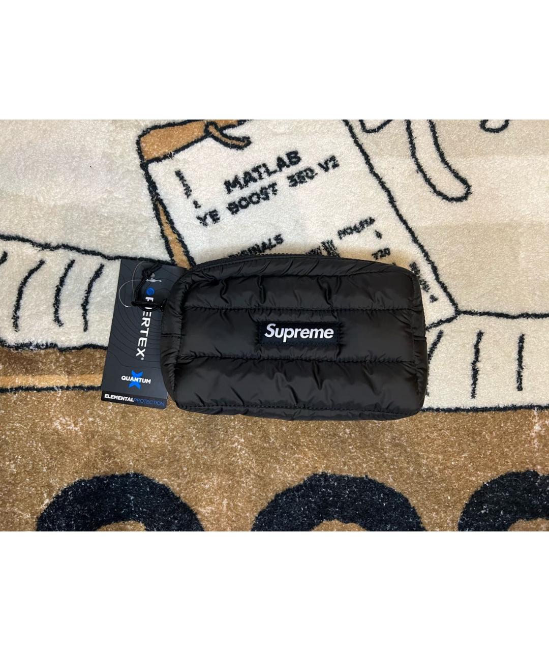 SUPREME Черная дорожная/спортивная сумка, фото 2