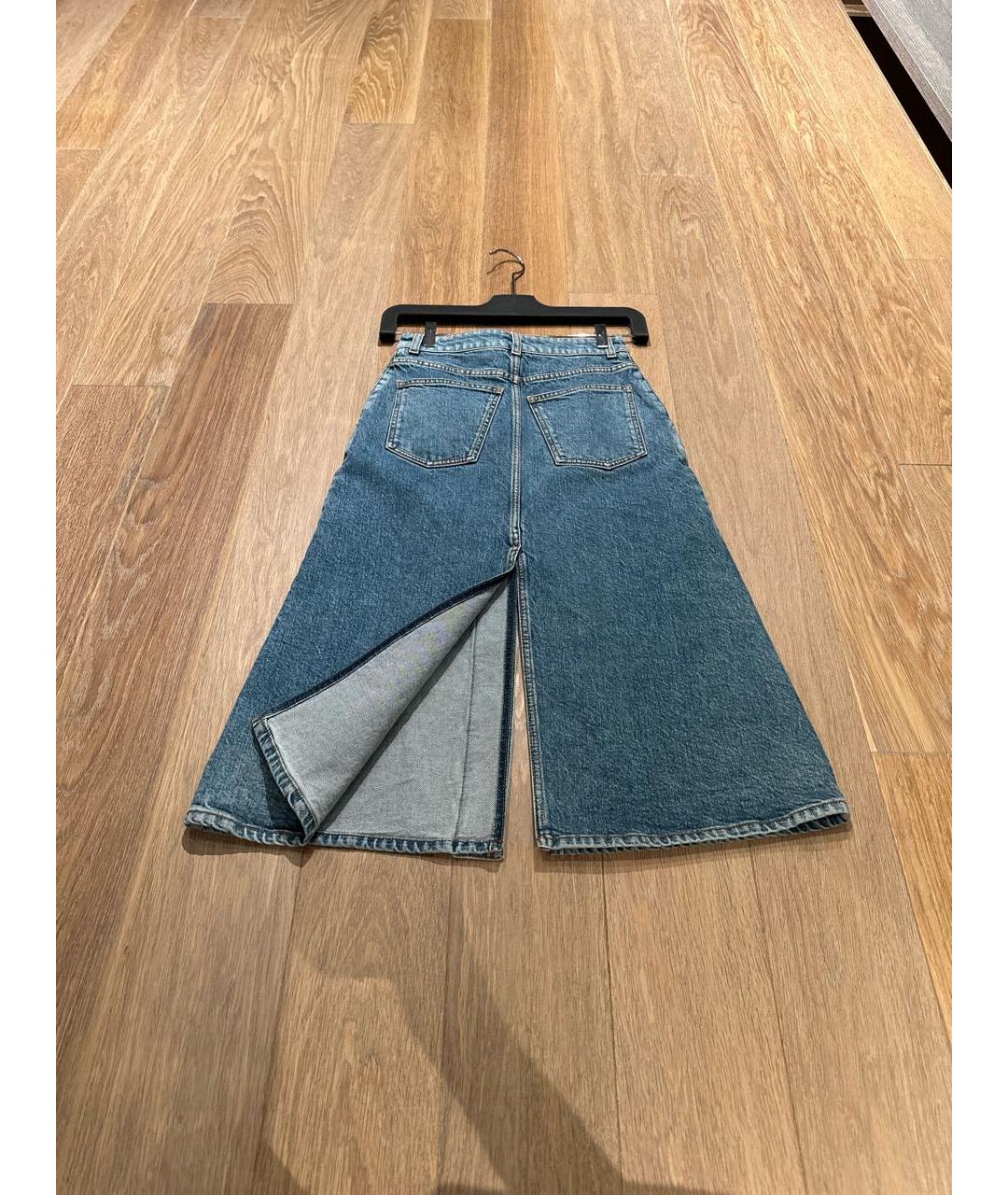 STELLA MCCARTNEY Синяя хлопковая юбка миди, фото 6