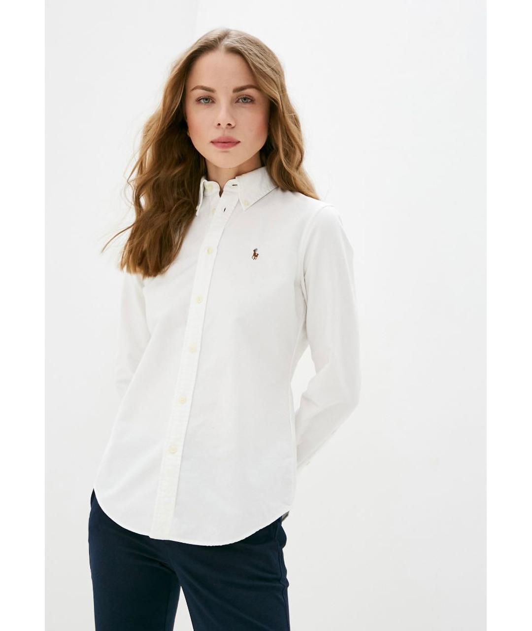 POLO RALPH LAUREN Белая хлопковая рубашка, фото 2