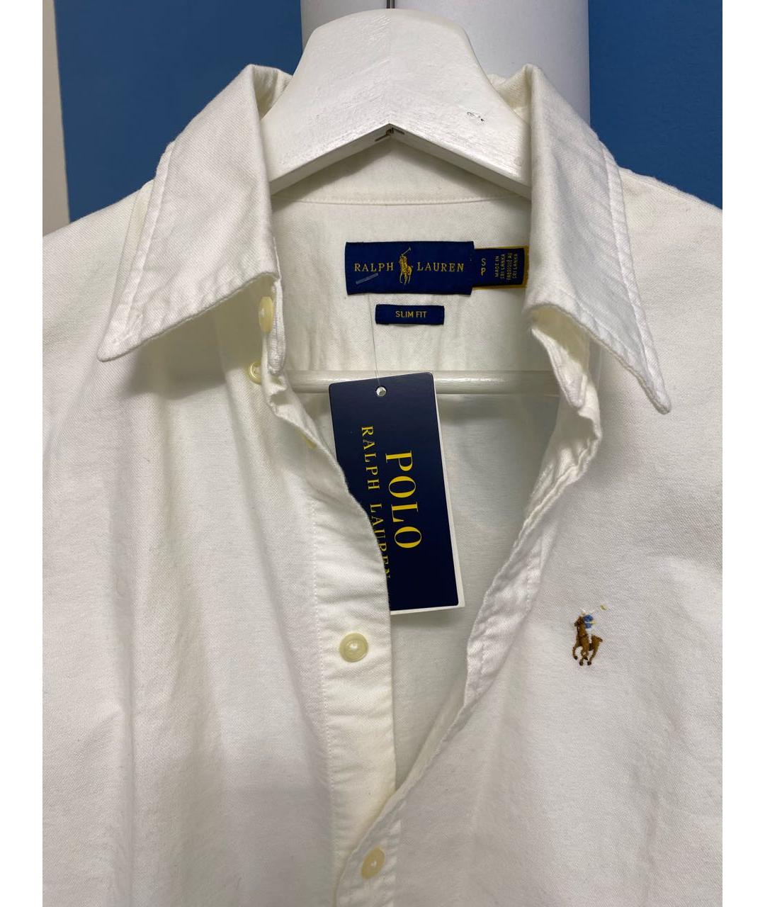POLO RALPH LAUREN Белая хлопковая рубашка, фото 4
