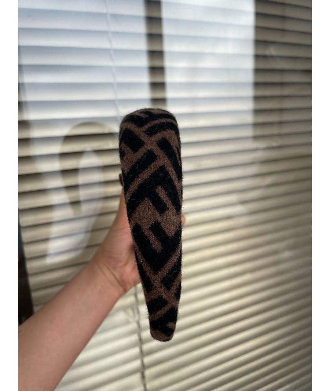 FENDI Коричневая диадема, фото 3